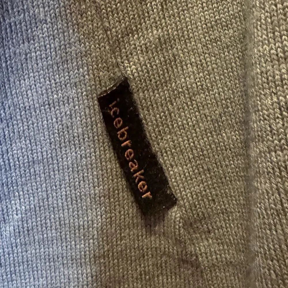 ICEBREAKER 100% Pure Merino Wool 1/4 Zip Sweater Gray Women’s Size Small